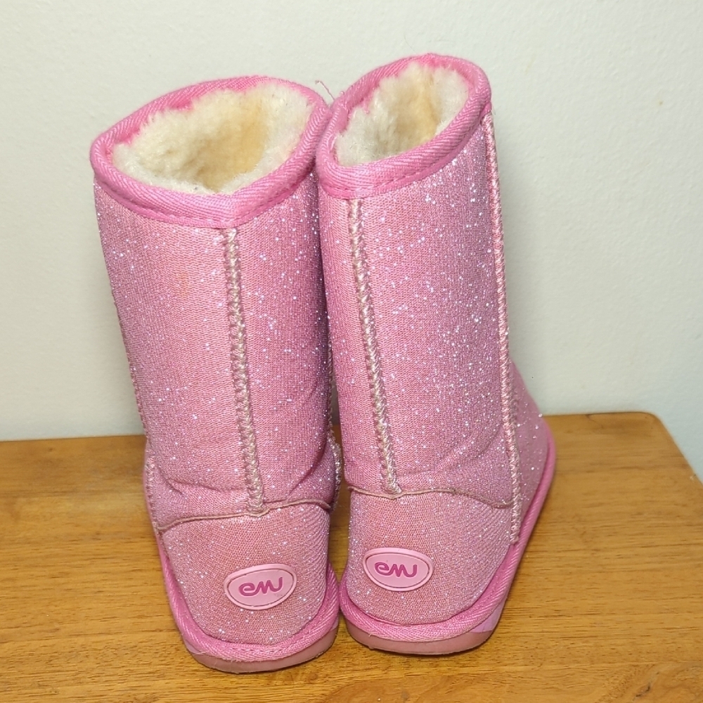 Emu Australia Kids Sparkle Lo Deluxe Wool Boot Pink Girls Size 4 - Picture 4 of 8